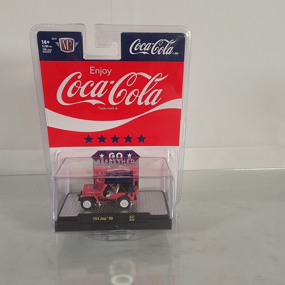 M2 Machines 1944 Jeep‎ MB A31 USA 1:64 Scale Coca-cola NIB